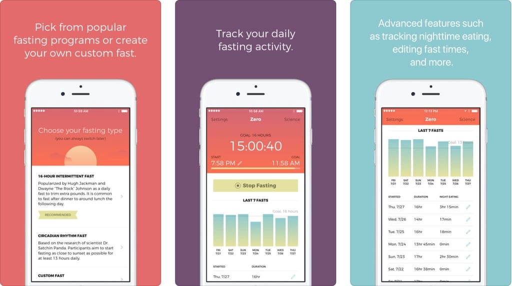 intermittent fasting app zero