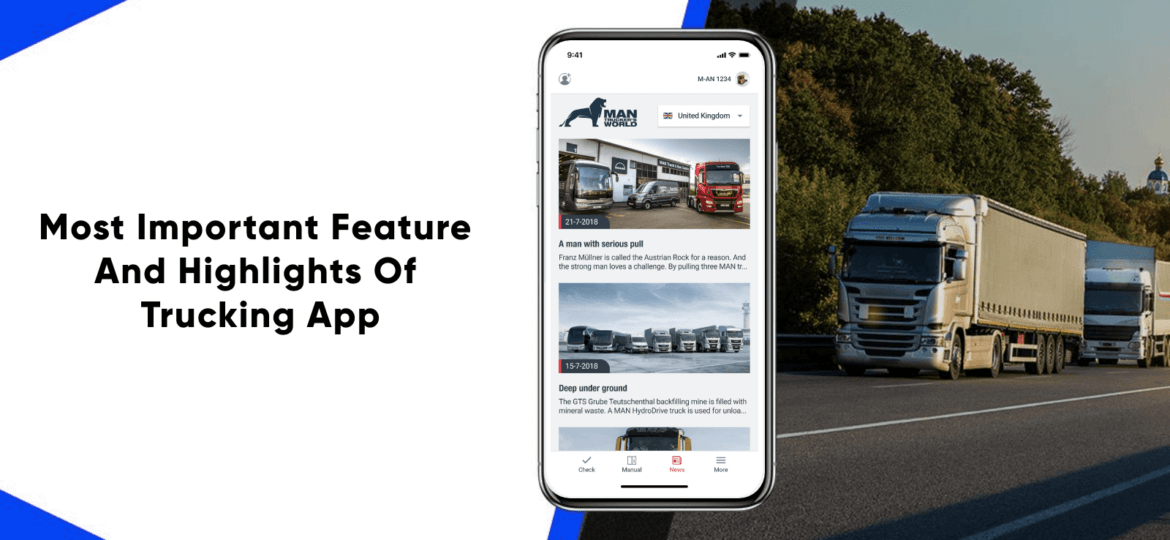 features of truck app development