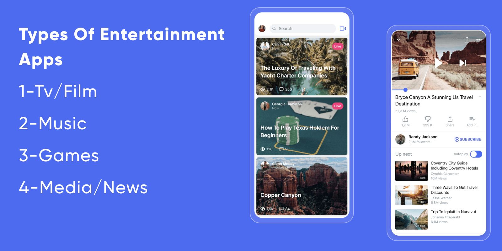 types of entertainment apps