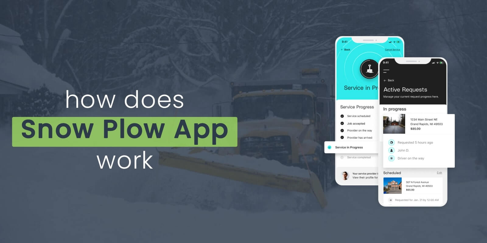 how does work snow plowing