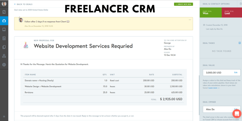 Freelancer CRM