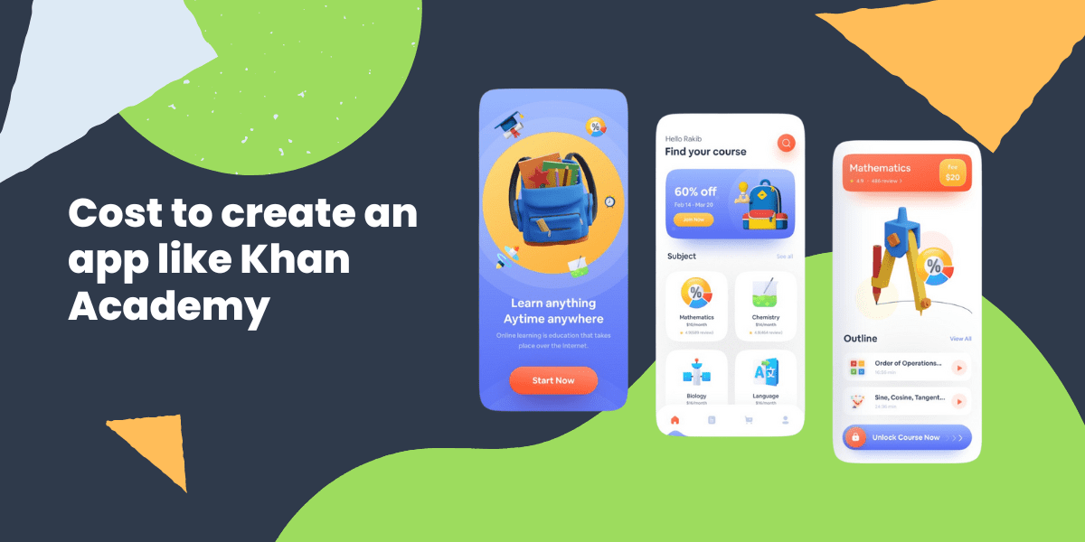 cost to create an app like khan academy 1