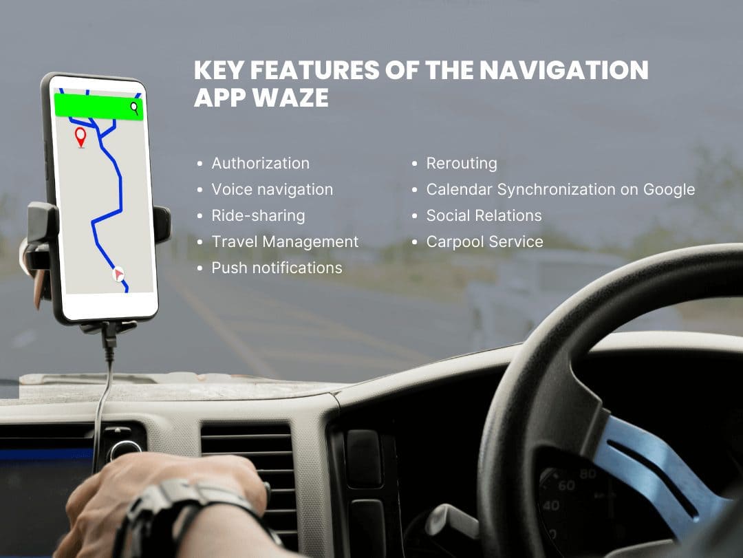 Features of app like waze