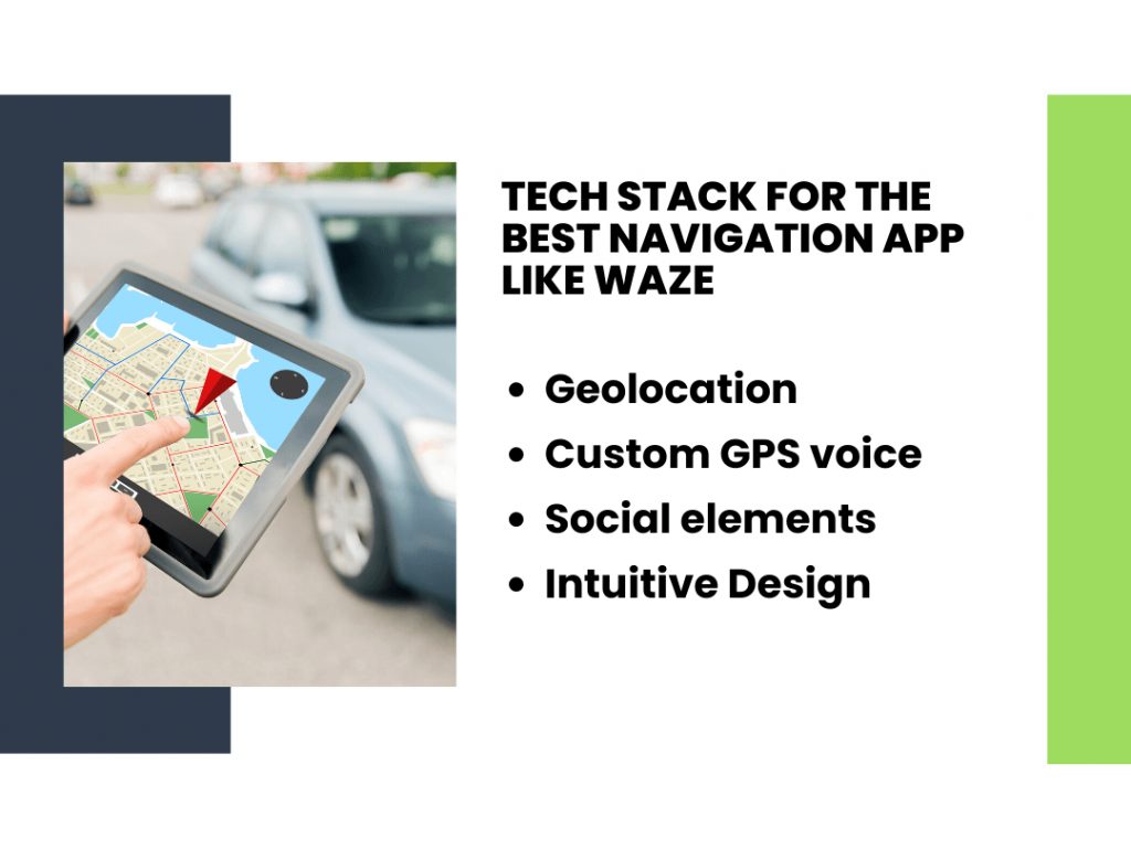 tech stack for app like waze