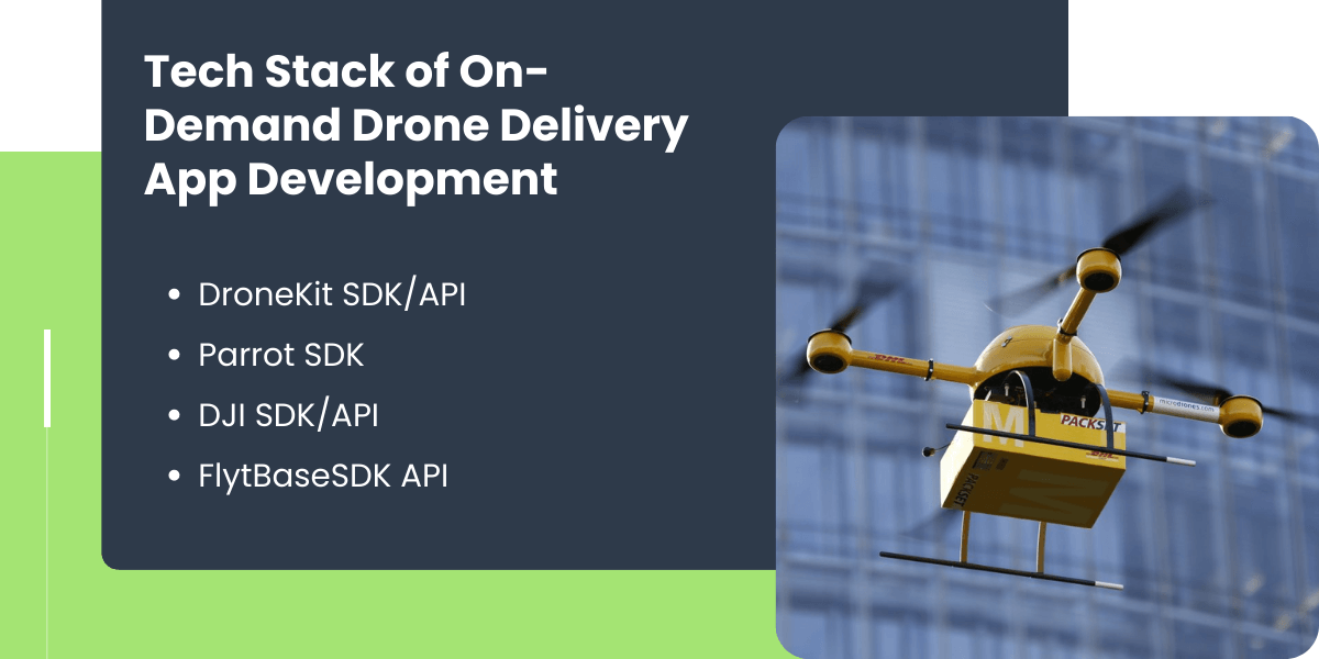 tech stack of drone delivery app development